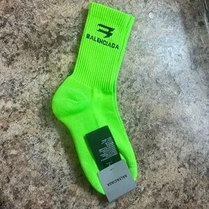 Athletic Socks Sock Lime Green Balenciagas Balenciaga Lime Green